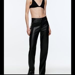 Full length faux the 90’s leather pants
